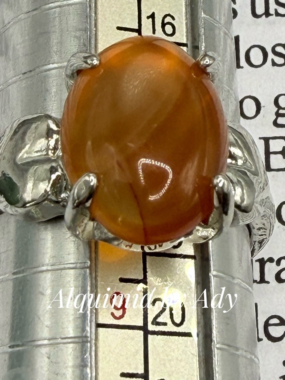 Boho Silver Claw Ring with Deep Carnelian Oval